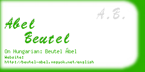 abel beutel business card